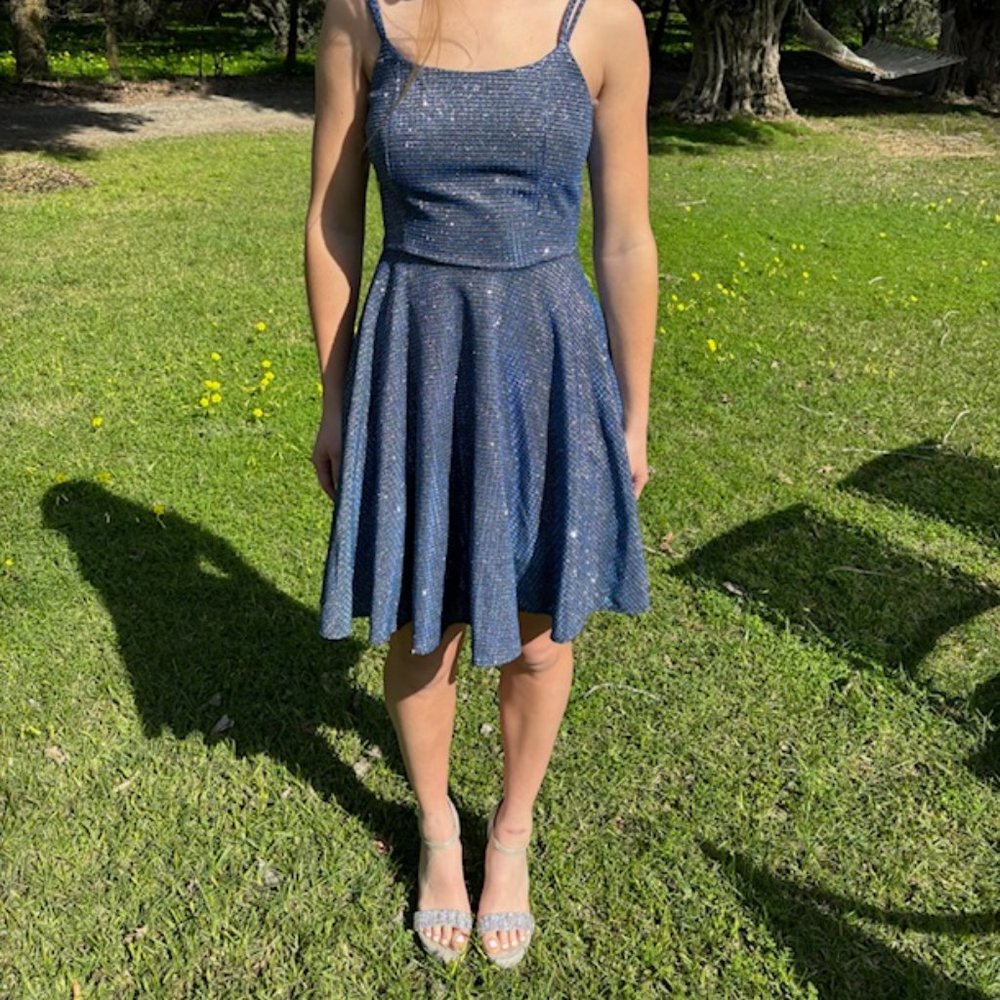 Blue Sparkly formal dress